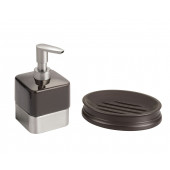 ZBOSP-C357 PORSELEN SIVI SABUNLUK VE PLASTİK SABUNLUK 2 Lİ BANYO SETİ - 2