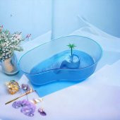 Girist Pet Büyük Boy Kaplumbağa Bahçesi Havuzu 40 x 26 cm Mavi - 1