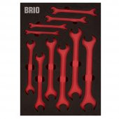 Brio Anahtar İki Ağız Set 10 Parça 6X7-24X27 B Line Sünger Yatak Boş - 1