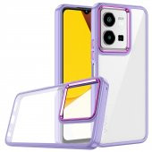 Vivo Y35 Kılıf Renkli Kenar Arkası Şeffaf Flora Silikon Kılıf thumbnail 4