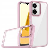 Vivo Y16 Kılıf Renkli Kenar Arkası Şeffaf Flora Silikon Kılıf thumbnail 8