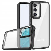 Samsung Galaxy A14 Kılıf Renkli Kenar Arkası Şeffaf Flora Silikon Kılıf - 1