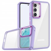 Samsung Galaxy A14 Kılıf Renkli Kenar Arkası Şeffaf Flora Silikon Kılıf - 6