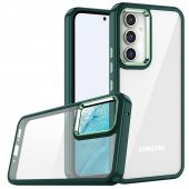 Samsung Galaxy A14 Kılıf Renkli Kenar Arkası Şeffaf Flora Silikon Kılıf - 8