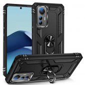 Xiaomi Mi 12 Lite Kılıf Sofya Yüzüklü Yüksek Korumalı Sert Silikon Kılıf - 1