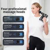 Massage GUN Sporcu Masaj Tabancası Led Ekran 4 Başlıklı Kas Rahatlatıcı Şarjlı - 4