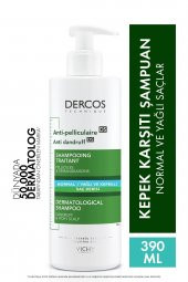 Vichy Dercos Anti-Pelliculaire Anti-Dandruff Kepek Karşıtı Şampuan 390 ml - Normal ve Yağlı Saçlar - 1
