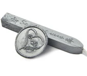 Fitilli Mühür Mumu Çubuk Gümüş Renk Resmi Damga Zarf Davetiye thumbnail 1