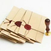 Fitilli Mühür Mumu Çubuk Gümüş Renk Resmi Damga Zarf Davetiye thumbnail 9