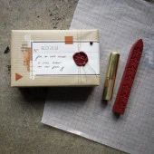 Fitilli Mühür Mumu Çubuk Bronz Altın Resmi Damga Zarf Davetiye thumbnail 6