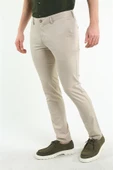 İntersivin Erkek Yazlık Terletmeyen Hafif Kumaş Bej Slim Fit Pantolon - 5