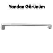 Bihter Düz Mobilya Mutfak Dolabı Çekmece Dolap Kapak Kulpu Kulpları Kulbu Krom 224 Mm Metal Kulp - 5