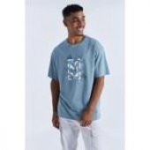 Tommy Life Mint Yeşili Büyük Baskılı O Yaka Erkek Oversize T-shirt - 88092 T12ER-88092 - 3