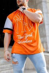 Dijital Baskılı Oversize Erkek Forma T-Shirt - 1