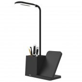 S-LINK SL-M9054 SİYAH TYPEC 10W KABLOSUZ ŞARJ CİHAZI KALEMLİKLİ MASA LAMBASI - 2