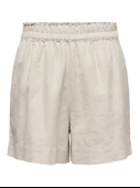 ONLY Bayan Rahat Kesim Keten Şort 15259587 thumbnail 3