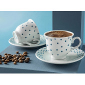 Vinka Porselen 2'li Kahve Fincan Takımı 80 ml Mavi - 1