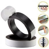Yapışkanlı Şerit Mıknatıs Magnet Kes Kullan Güçlü Sağlam Rulo Çıkarılması Kolay Siyah 2cm x 1 mt - 6