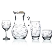 Decocia Pudgy 37 Parça 12 Kişilik  Bardak Çeyiz Seti Sürgün Desenli thumbnail 1