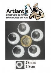 Oynar Göz Siyah 28 mm 50 li 1 Paket Oynayan Göz 28mm Hobi Tasarım Anasınıfı Kreş Etkinlik Elişi - 6