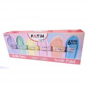Akrilik Boya Pastel 6 Renk 75 ml 1 Paket Akrilik Boya Seti 6 lı Ahşap Tuval Taş Ağaç Boyamalar İçin İdea Boyama Seti - 4