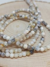 Beyaz Alacalı Opal Taşı Dizi 4mm thumbnail 1