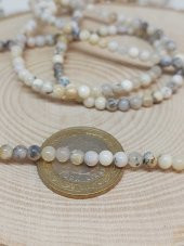 Beyaz Alacalı Opal Taşı Dizi 4mm thumbnail 2