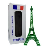 Metal Paris Eyfel Kulesi Yeşil Kristal Taşlı 25cm thumbnail 2