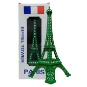 Metal Paris Eyfel Kulesi Yeşil Kristal Taşlı 25cm thumbnail 3