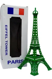 Metal Paris Eyfel Kulesi Yeşil Kristal Taşlı 25cm thumbnail 6