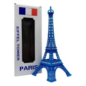Metal Paris Eyfel Kulesi Mavi Kristal Taşlı 25cm thumbnail 1