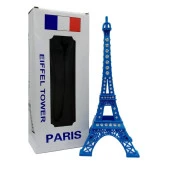 Metal Paris Eyfel Kulesi Mavi Kristal Taşlı 25cm thumbnail 2