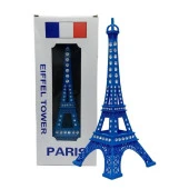 Metal Paris Eyfel Kulesi Mavi Kristal Taşlı 25cm thumbnail 3