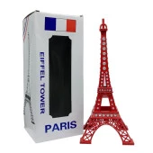 Metal Paris Eyfel Kulesi Kırmızı Kristal Taşlı 25cm thumbnail 2