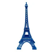 Metal Paris Eyfel Kulesi Mavi Kristal Taşlı 25cm thumbnail 5
