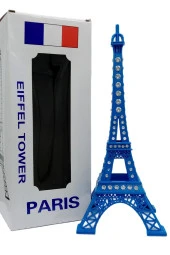 Metal Paris Eyfel Kulesi Mavi Kristal Taşlı 25cm thumbnail 7