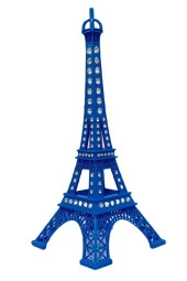Metal Paris Eyfel Kulesi Mavi Kristal Taşlı 25cm thumbnail 8