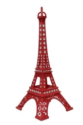 Metal Paris Eyfel Kulesi Kırmızı Kristal Taşlı 25cm thumbnail 9