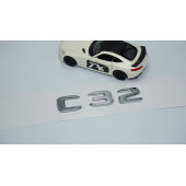 DK Tuning C32 Bagaj Krom ABS 3M 3D Yazı Logo Benz İle Uyumlu - 2