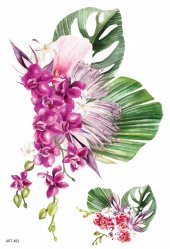 Deve Tabanı, Çiçekler Geçici Dövme,Geçici Tattoo ,Vücut Dövme,Kol Bilek Dövme,Boyun Dövme,Sırt Dövme thumbnail 2