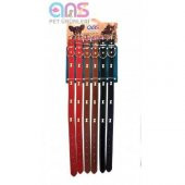 ANS 3890 Kemikli Deri Köpek Tasması 35cm - 1