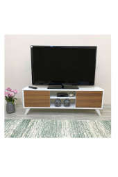 IRMAK TV Sehpası & Tv ünitesi Ceviz Kapaklı Mini Televizyon sehpası - 1