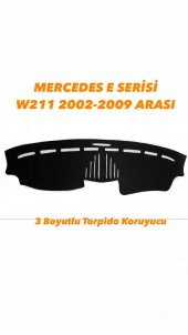 MERCEDES E SERİSİ W211 2002-2009 ARASI 3 BOYUTLU VİP DERİ TORPİDO ÖRTÜSÜ - 1