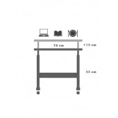 servetavcı Çift Kullanımlı Yükseklik Ayarlı Laptop Sehpası ve Çalışma Masası - Ceviz (Tekerli) - 4