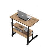servetavcı Yükseklik Ayarlı ve Çift Raflı Laptop Sehpası ve Çalışma Masası - Atlantik Çam (Tekerli) 70 x 40 cm - 1
