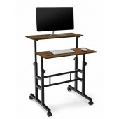 servetavcı Yükseklik Ayarlı Bilgisayar/Laptop ve Çalışma Masası - Ceviz (Tekerli) 70x60 - 1