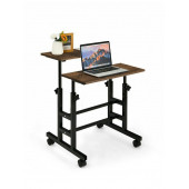 servetavcı Yükseklik Ayarlı Bilgisayar/Laptop ve Çalışma Masası - Ceviz (Tekerli) 70x60 - 2