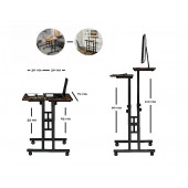 servetavcı Yükseklik Ayarlı Bilgisayar/Laptop ve Çalışma Masası - Ceviz (Tekerli) 70x60 - 3