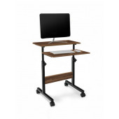 servetavcı Yükseklik Ayarlı Laptop Sehpası ve Çalışma Masası - Ceviz (Tekerli) 60x60 - 1