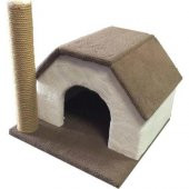 Cat Bursa Kedi Evi Peluş Yastıklı Yatağı Tırmalama - 2